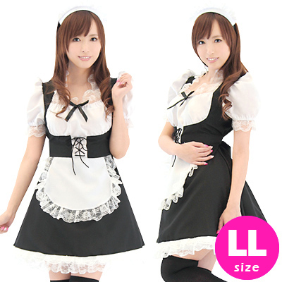 メイドさん、おかわり！　XＬ（ＬＬ）サイズ　KF3007BK