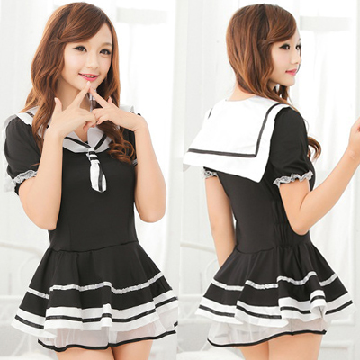 メイドチックなフリフリ可愛いセクシーミニスカ制服