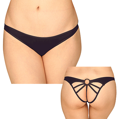 2wayストレッチ　リングジョイントセクシーバックブラックTW288BK