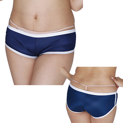 光沢ストレッチ体操服　ホットパンツ　ネイビー　TW454NB