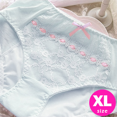 フェミニンレースサニタリーショーツ XL ブルー