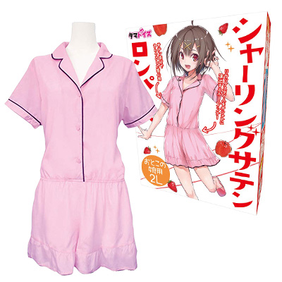 シャーリングサテンロンパース おとこの娘用