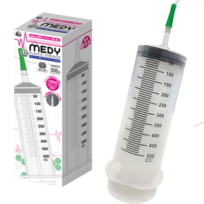 MEDY[メディ] no.13 チューブ付きプラスチックシリンジ500ml