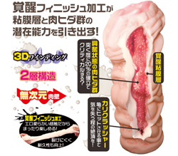 層肉壁コーティングならではの<br>リアルな肉ヒダを再現！
