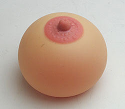 重すぎないサイズの「微乳」。<br>リラックスボール代わりにおすすめ。