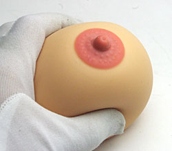 おっぱいを鷲掴み！<br>乳首のコリ感も見事に再現！