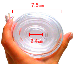 直径2.4cmで空気を漏らさずシッカリと吸引します。