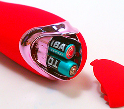 付属の単4ｘ2をセットします。