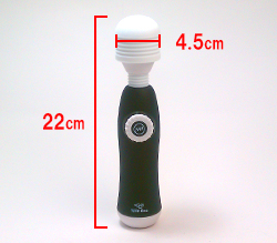 本体サイズです。ヘッドはファリーミニやターボと同じ4.5cm！