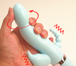 アナルパール部分は振動が響くだけで、ローターは内蔵されていません。