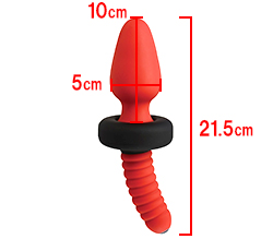 直径5センチの極太アナルプラグに握りやすい取っ手！
