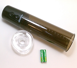 単4電池2本で経済的！吸引力を高める為にアルカリ電池を必ず使用してください。