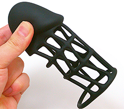 亀頭のサイズアップに刺激の楽しめるメッシュ加工！