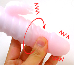 振動と回転の同時刺激で悶絶！