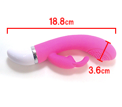 本体サイズです。フック具合が敏感な部分を狙いやすいフォルム！