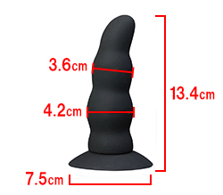 本体サイズです。医療用グレードシリコンを使ったマットな質感のディルド！