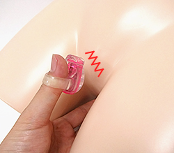 柔らかい突起が微細な振動を伝えます。