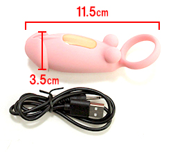 本体サイズです。男性器の形をしたコンパクトなローター！