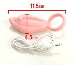 本体サイズです。女性器の形をしたコンパクトなローター！