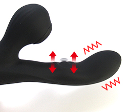 Gスポをトントン刺激し、曲がったヘッドが奥を重振動で開発！